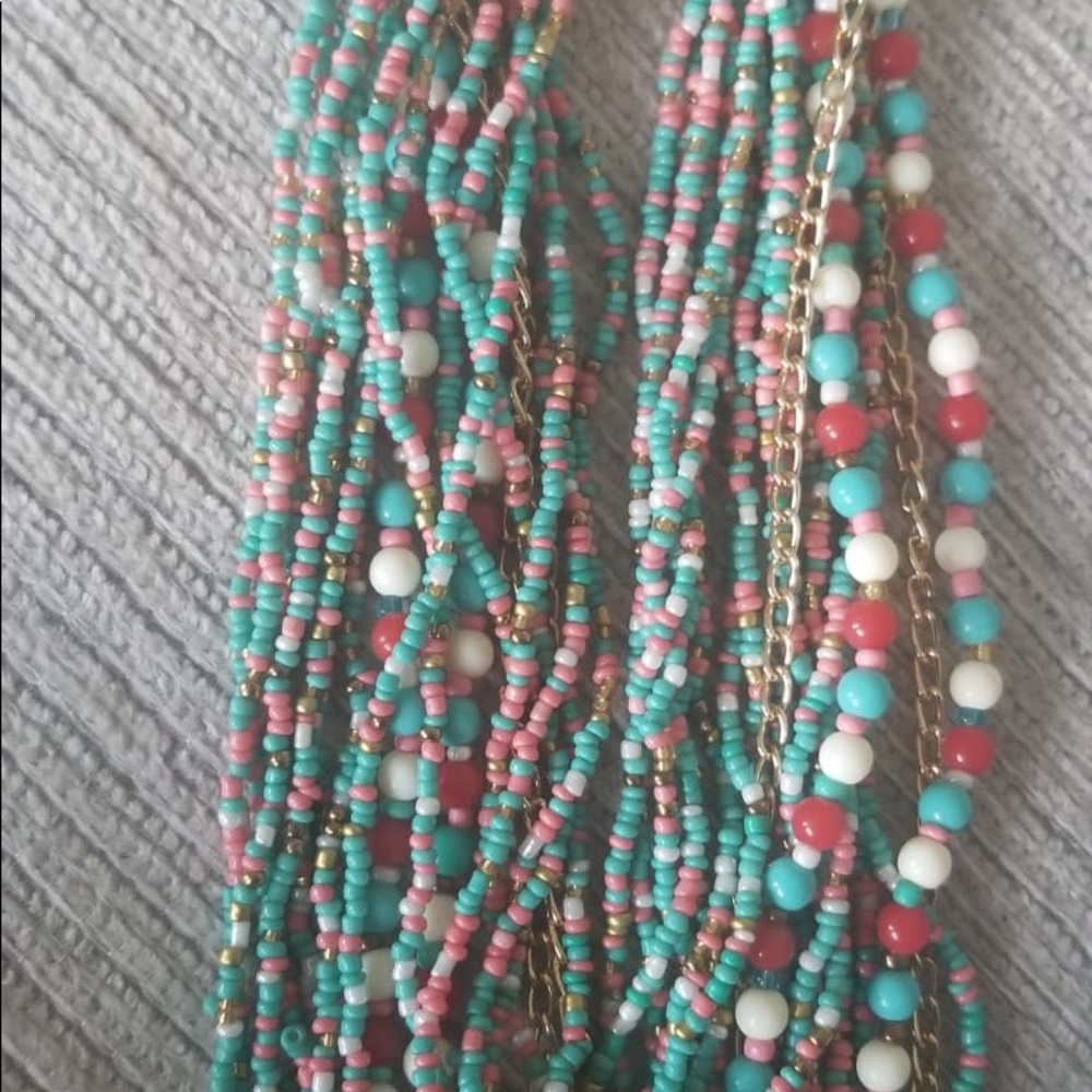 Necklace 100 jewelry Bohemia Candy Beads multi - Picture 3 of 3